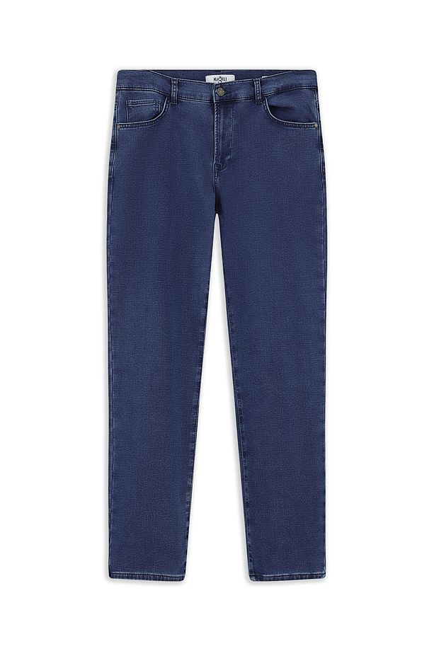 Regular Fit Pamuklu Denim Look Pantolon - 7