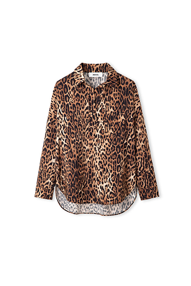 Leopar desen bluz - 3
