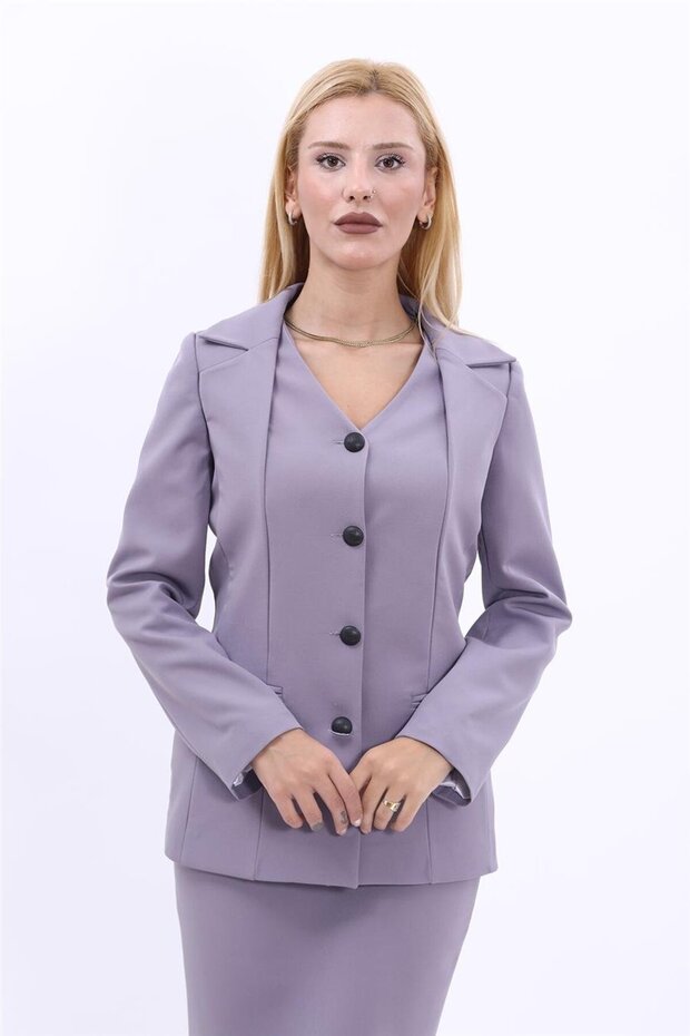 Men's Collared Vest Jacket-Anthracite - 1076100