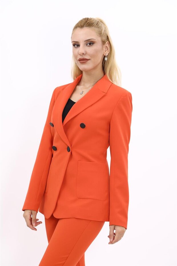 Orange Pocket Bag Jacket
