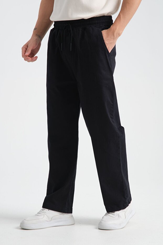 Calmfit Men's Baggy Thick Elastic Waist Trousers