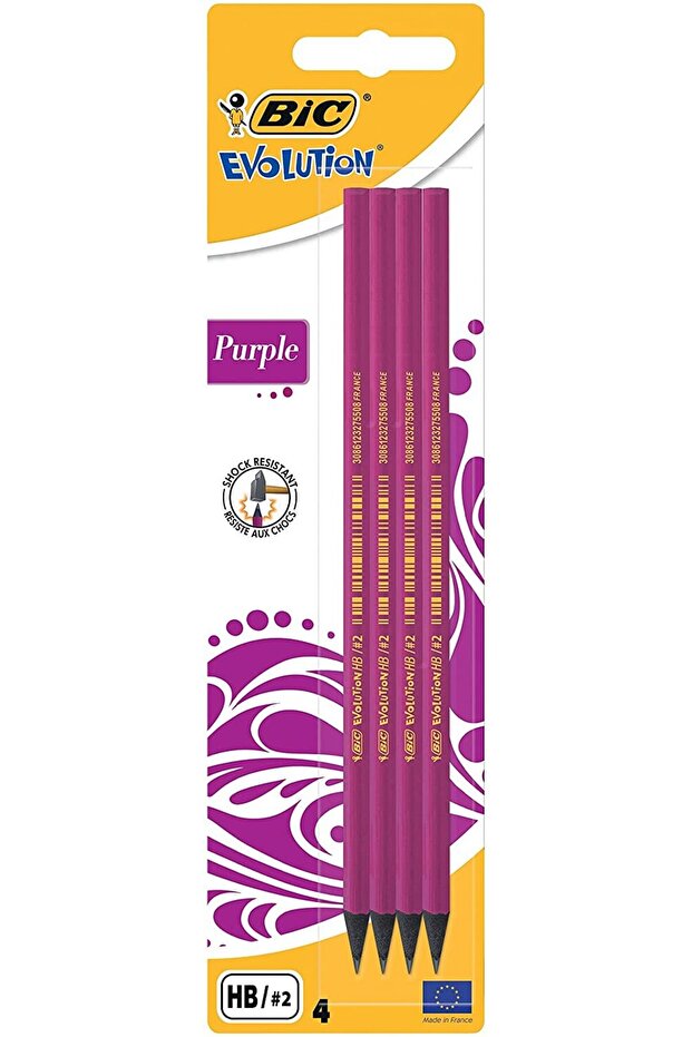 Evolution Purple Kurşun Kalem, 4'lü Blister - 1