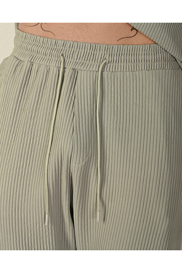 Fitilli Oversize Ottoman Pantolon - 2