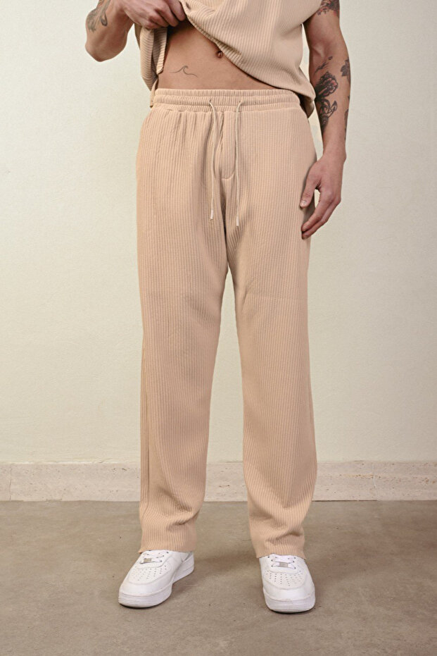 Fitilli Oversize Ottoman Pantolon - 1