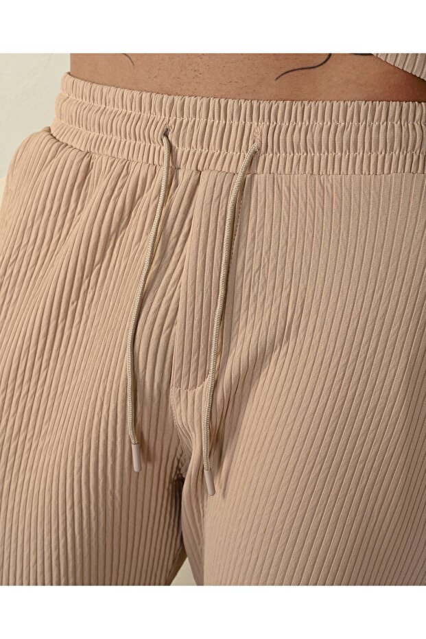 Fitilli Oversize Ottoman Pantolon - 2