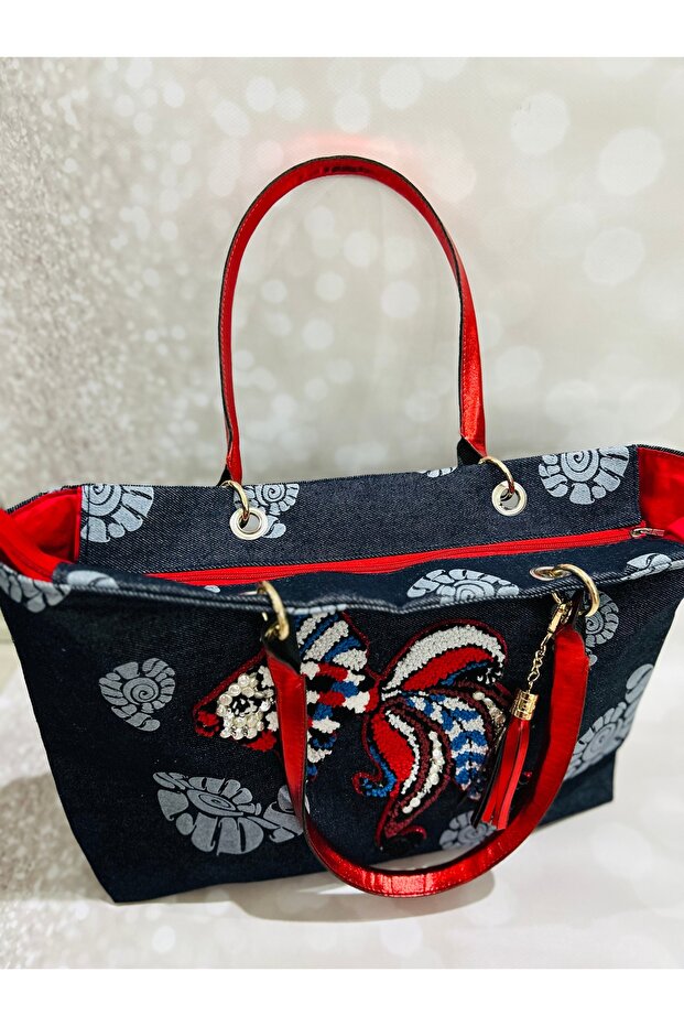 Balıklı Plaj Çantası - 3