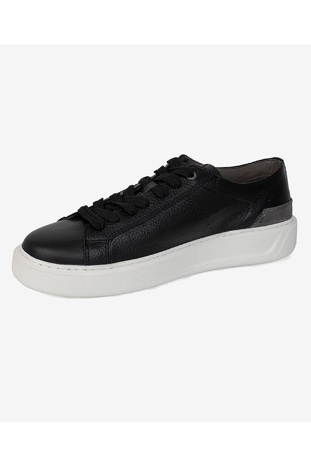 Erkek Siyah Hakiki Deri Sneaker Ayakkabı 3y1sa15770 - 2