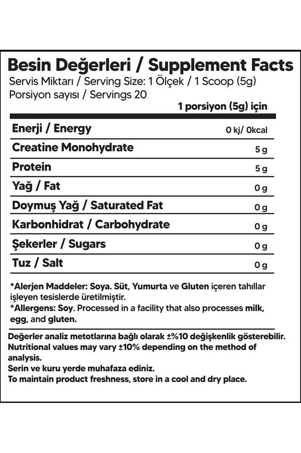 Creatine Monohydrate 100g 20 Servis - 2