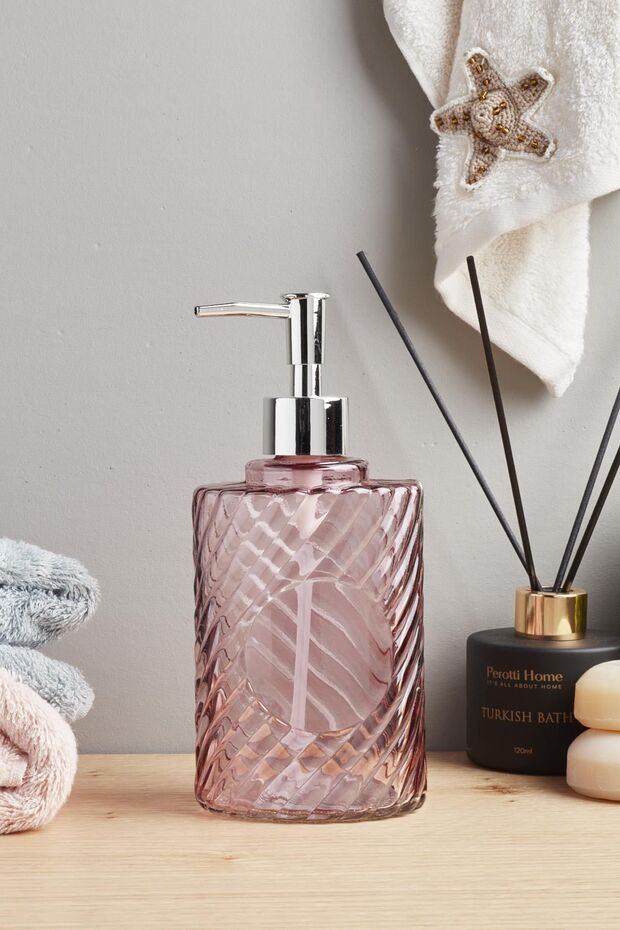 Line Glass Liquid Soap Dispenser