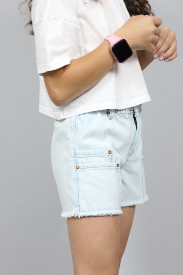 KIZ JEANS ŞORT DENİM KOT KUMAŞ - 7