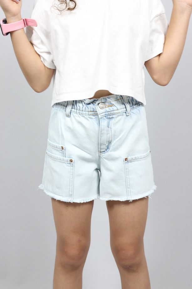 KIZ JEANS ŞORT DENİM KOT KUMAŞ - 6