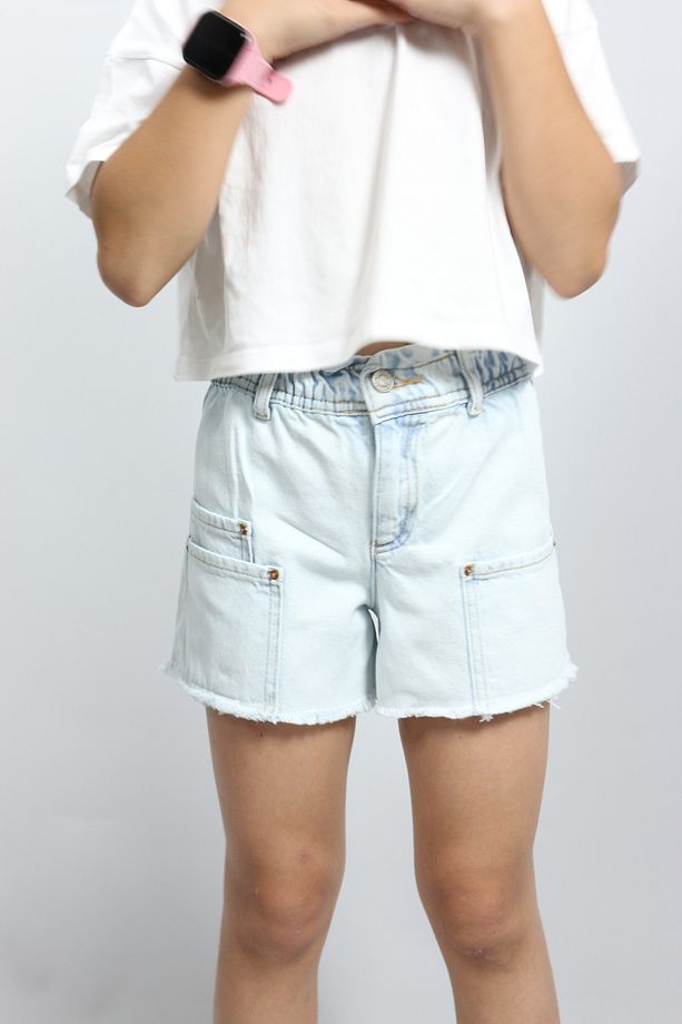 KIZ JEANS ŞORT DENİM KOT KUMAŞ - 5