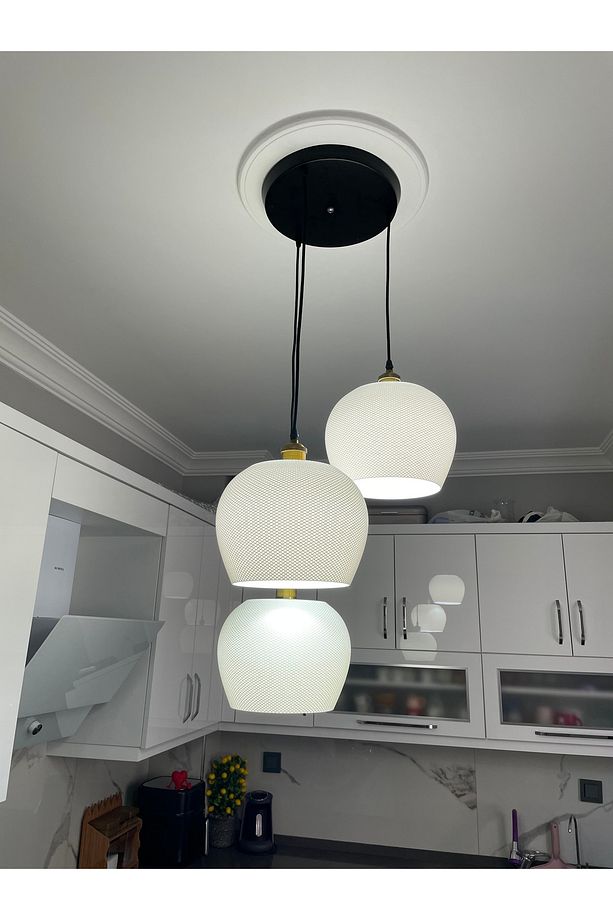 Modern Tarzda Sarkıt Salon Mutfak Yatak Odası Için 3'lü Bohem Avize (RUSTİK AMPUL HEDİYELİ) Nestvibe - 6
