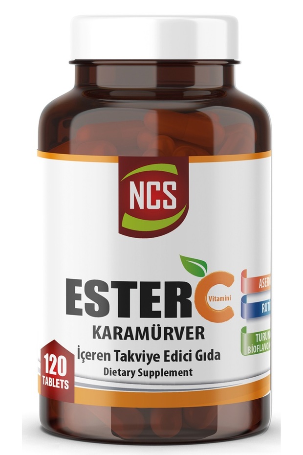 Ester C 1000 Mg 120 Tablet Caramure Orange Glass Aserola