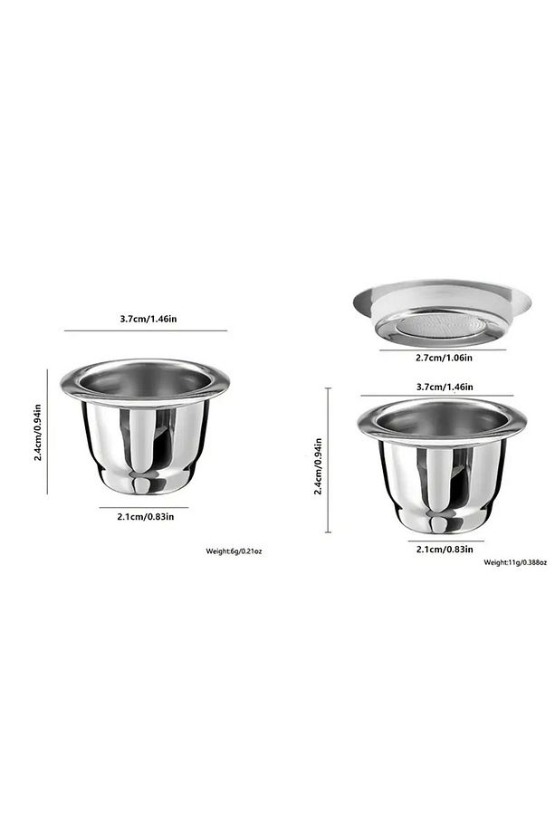 1 Adet Doldurulabilir Nespresso Uyumlu Çelik Kahve Kapsülü ( Yeni Model ) - 4