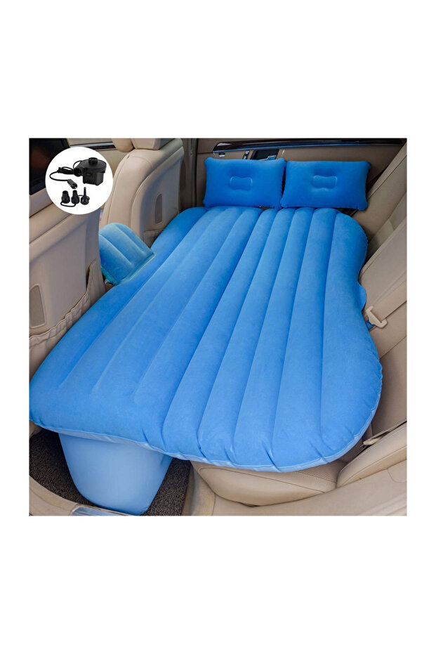 Car Air Inflatable Mattress Bed With Two Air Pillows SUV Truck Back Seat Portable