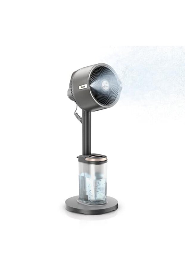 Shark FlexBreeze ProMist Taşınabilir Buharlı Fan – İç ve Dış Mekan Uyumlu, Siyah