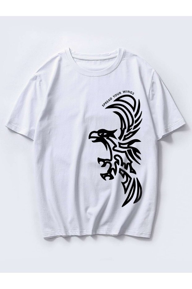 T-Shirt with Animal and Logo Print, Short Sleeve, Round Neck T-Shirt