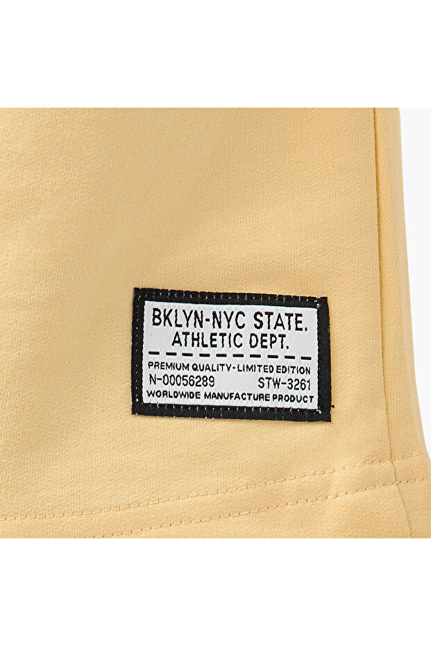 Solid Shorts with Drawstring Closure and Pockets - 5