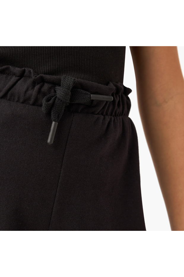 Solid Shorts with Drawstring Closure - 4