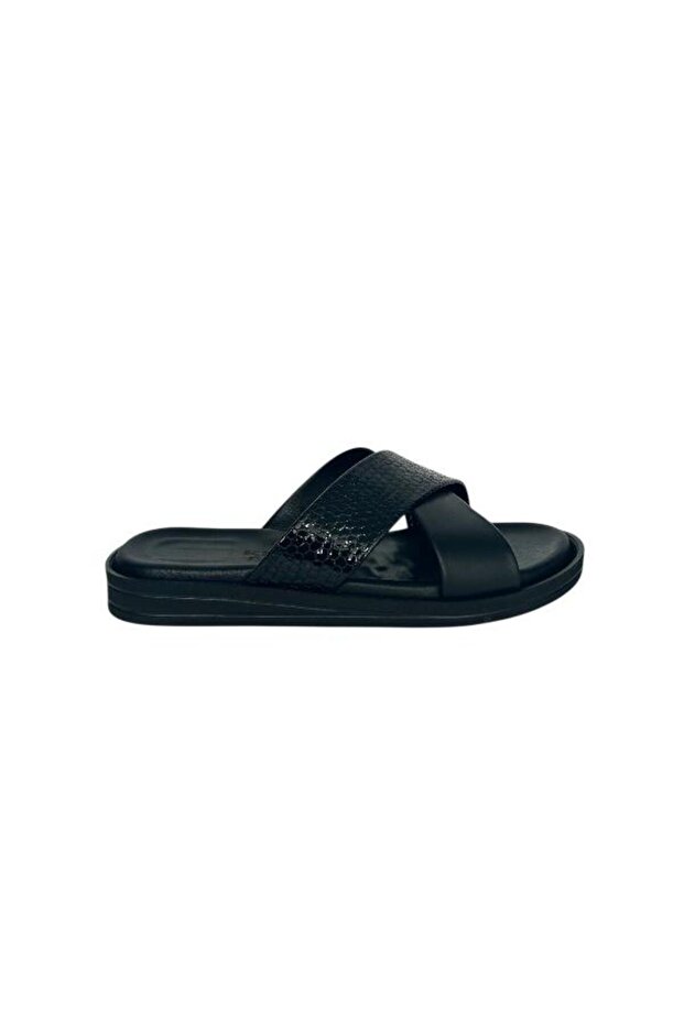 852 928 Men's Khaki Leather Slippers