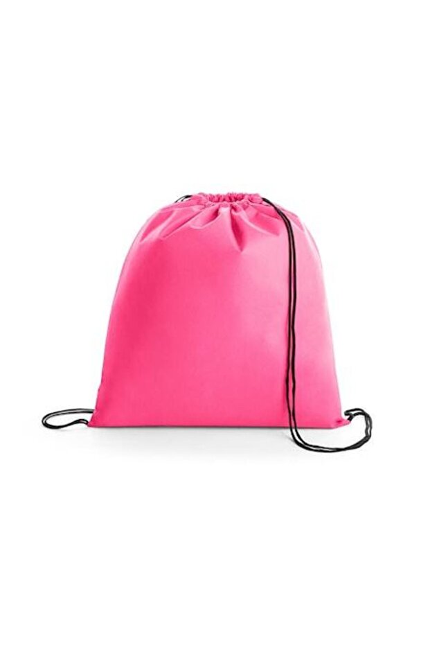 Drawstring backpack, non-woven with drawstring closure, pink - 1