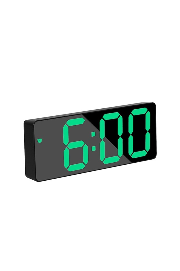 Desk Clock, Black/Green - 3