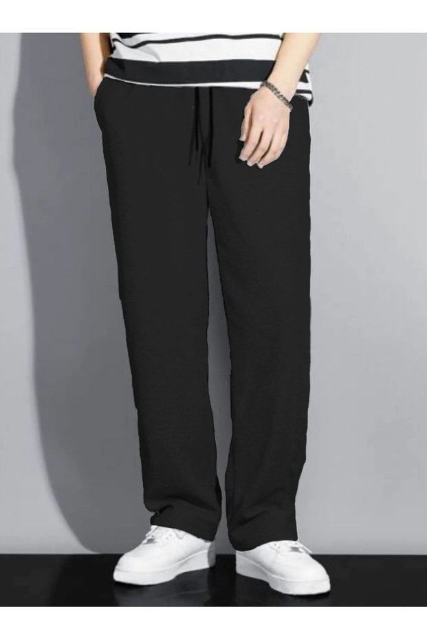Men's Black Straight Leg Tracksuit
