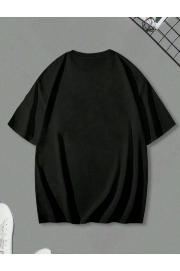 Black Bobi Family Printed Oversize T-Shirt