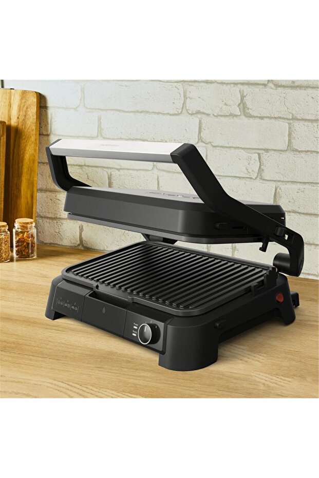 SuperGrill 3in1 XL 8 Porsiyon Kapasiteli 2200 Watt Barbekü Izgara ve Tost Makinesi - Inox - 6