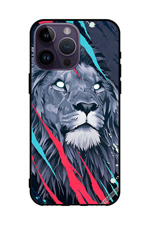غطاء حماية لهاتف Apple iPhone 14 Pro Max - فن الأسد الملك
