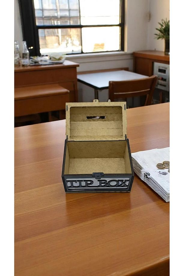 Tip Box, Bahşiş Kutusu, Kumbara, Sandık Tipi Tipbox - 4