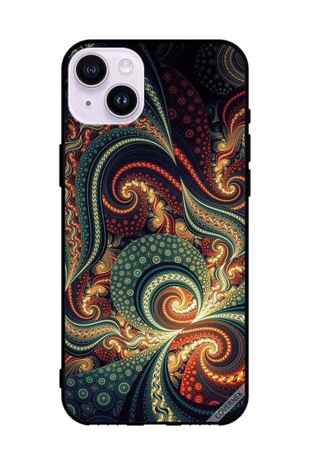 Protective Case Cover For Apple iPhone 14 Mandala Vintage Pattern