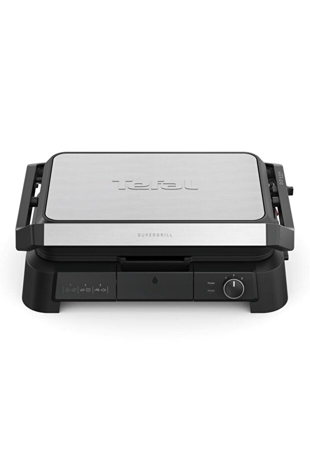 SuperGrill 3in1 XL 8 Porsiyon Kapasiteli 2200 Watt Barbekü Izgara ve Tost Makinesi - Inox - 2