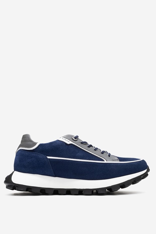 Deri̇club Men's Thick Sole Lace-Up Casual Shoes Real Suede Leather Cr 2683 Parlament