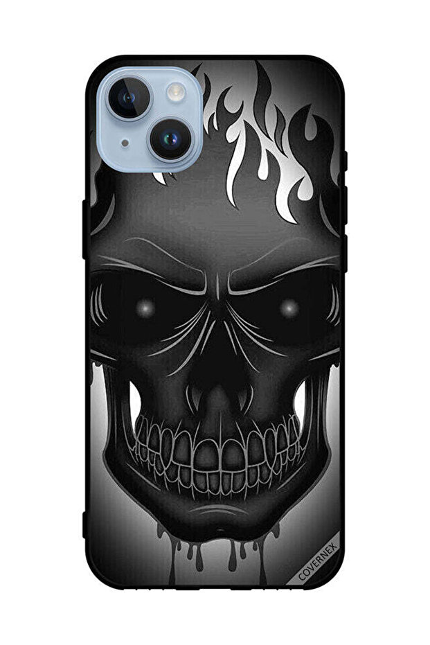 غطاء حماية لهاتف Apple iPhone 14 Plus بتصميم جمجمة