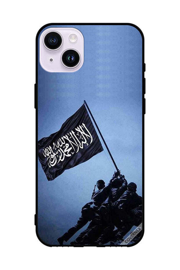 غطاء حماية لهاتف آيفون 14 من آبل - جنود ينهضون - علم المملكة العربية السعودية