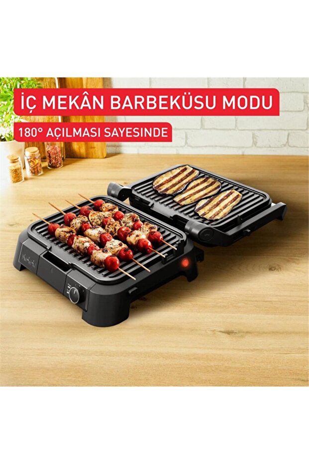 SuperGrill 3in1 6 Dilim Kapasiteli 2000 Watt Barbekü Izgara ve Tost Makinesi - Inox - 8
