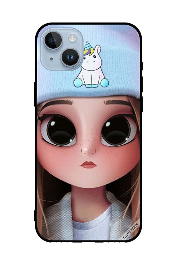 غطاء حماية لهاتف Apple iPhone 14 Plus بتصميم وحيد القرن اللطيف
