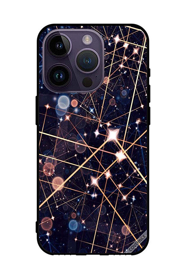 Protective Case Cover For Apple iPhone 14 Pro Pattern Of Lighting Curves