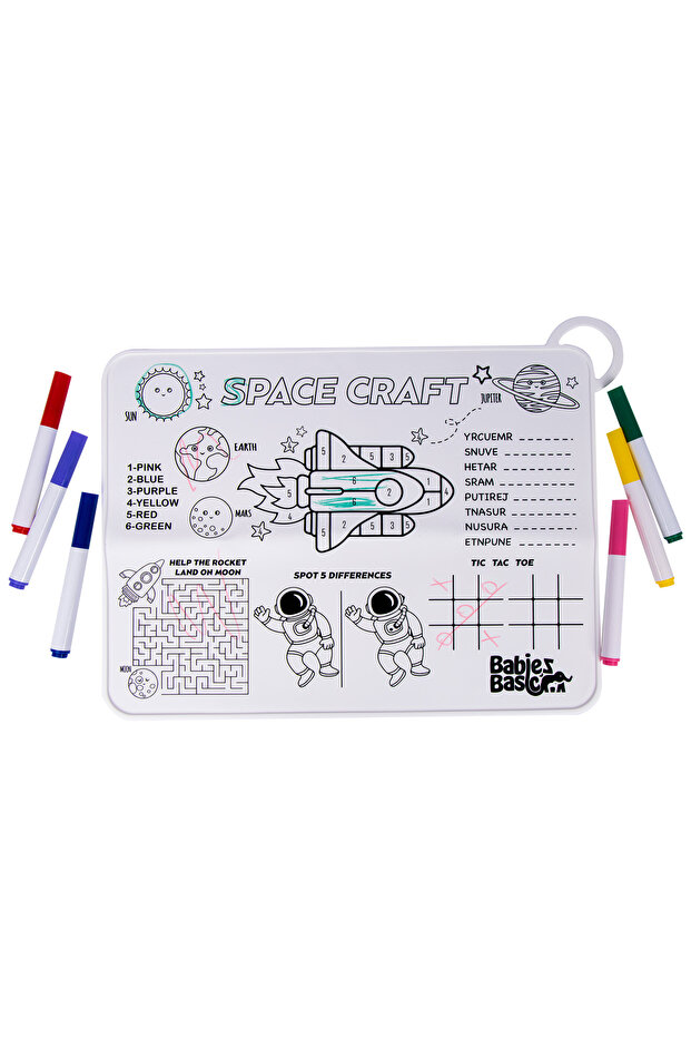 Reusable Silicone Colouring Mat with Pens and Travel Case - Game Design