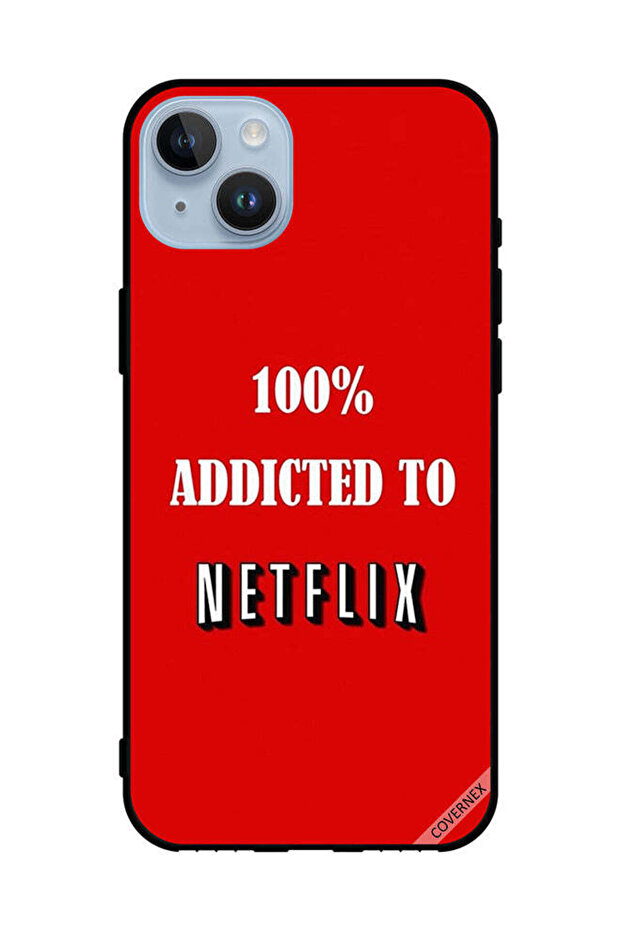 غطاء حماية لهاتف Apple iPhone 14 Plus مدمن على Netflix بنسبة 100%