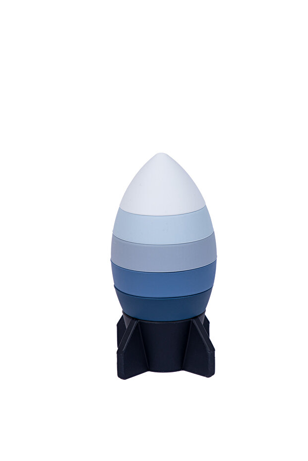 Silicone Stacking Toy for Babies/Kids, Rocket Shape, BPA Free 100% Safe - Rocket