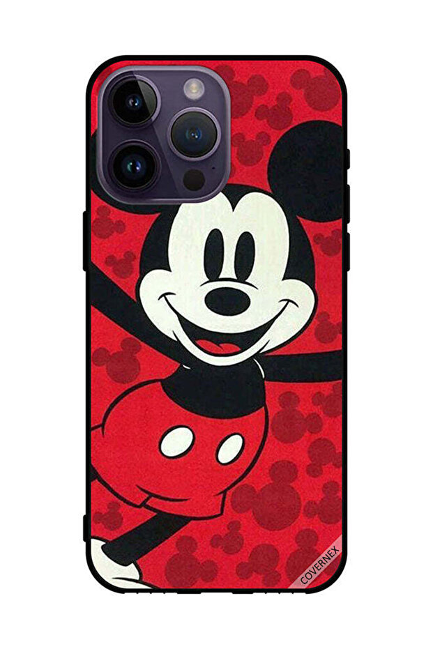غطاء حماية لهاتف Apple iPhone 14 Pro Max ميكي ماوس سعيد