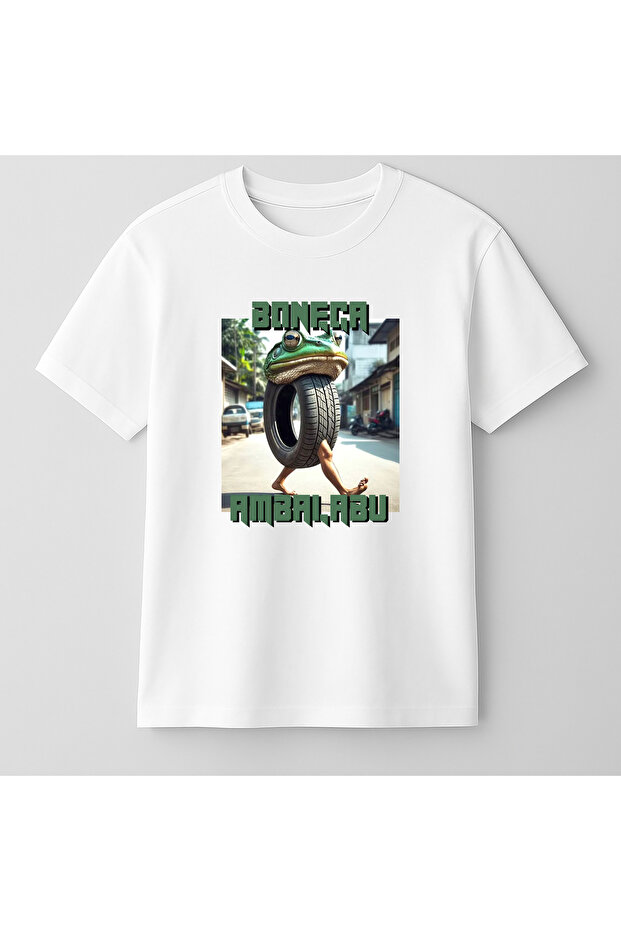 Boneca Ambalabu Italian Brainrot Design Printed Children's T-Shirt, Rubber Frog 4-14 Years