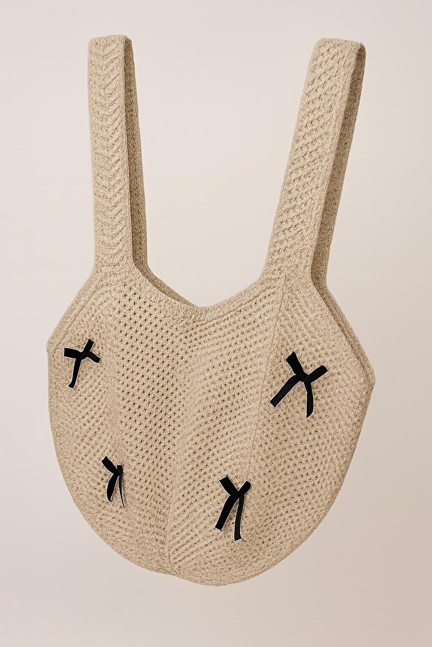 Kurdeleli Triko ÇANTA - 1