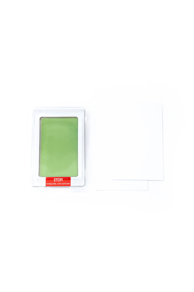 Clean Fingerprint with two imprint cards - Parrot Green
