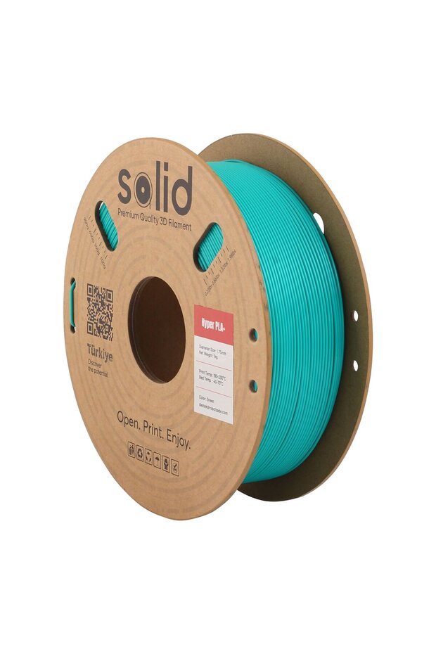 Solid Hyper PLA+ Yeşil Filament 1.75mm - 1Kg - 1