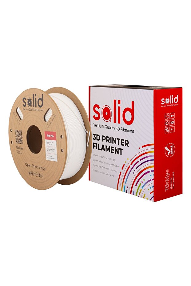 Solid Hyper PLA+ Beyaz Filament 1.75mm - 1Kg - 3