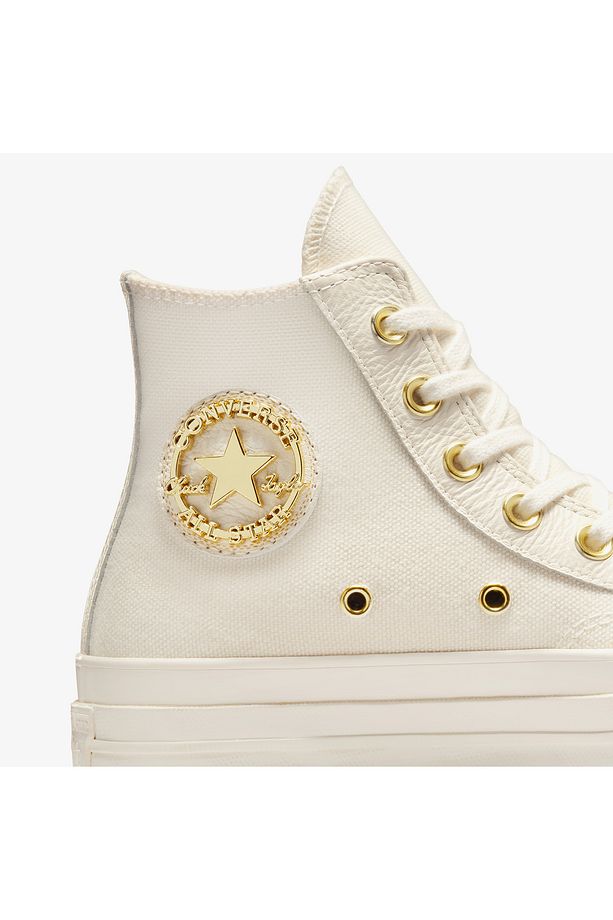 Chuck 70 Taylored Lux Unisex Krem Sneaker - 8